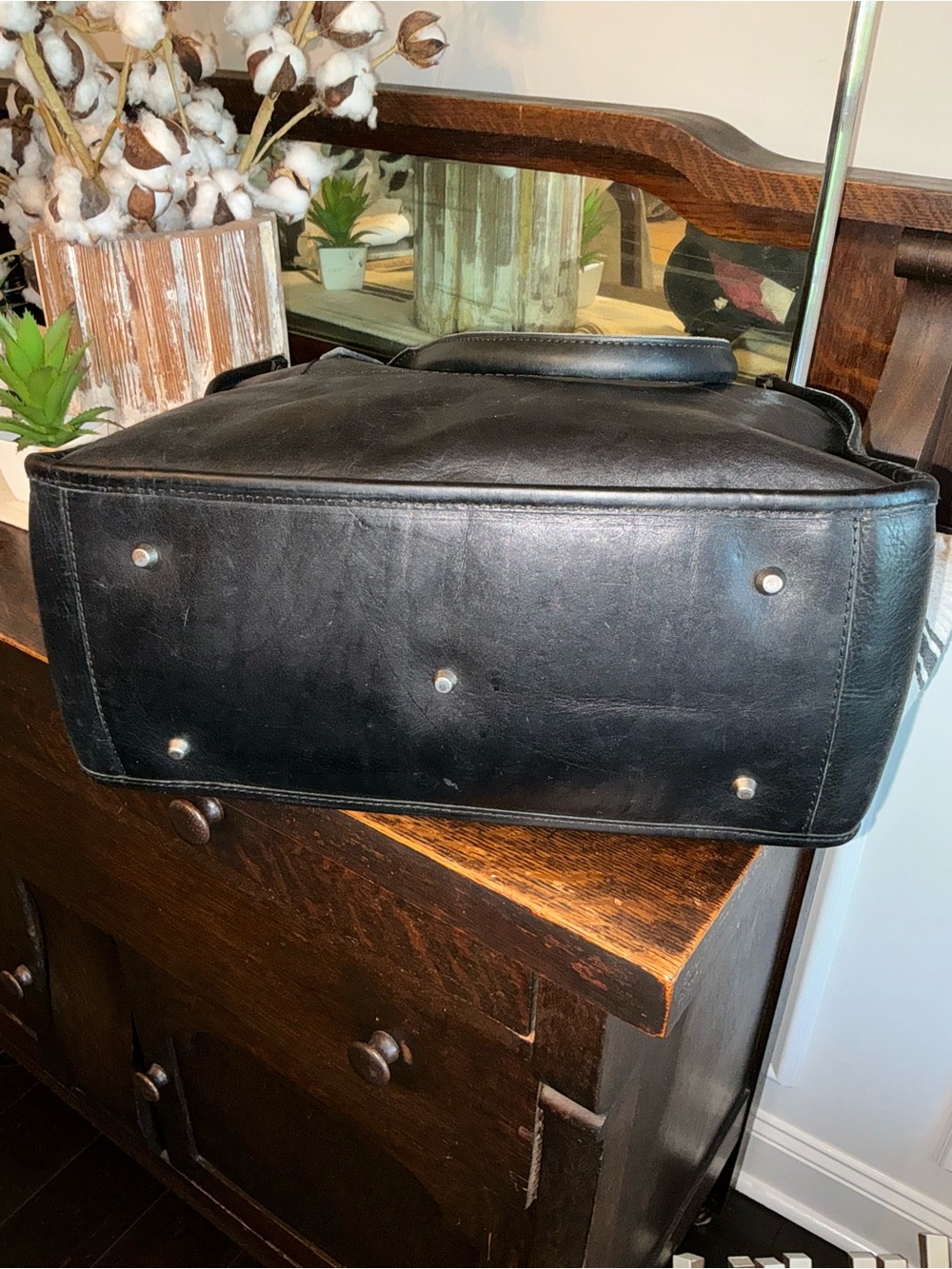 Frye Amy Leather Shopper Tote Shoulder Bag Black Retail $448 - Picture 7 of 11